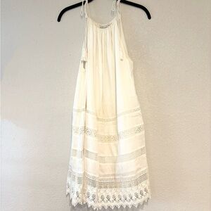 Alice + Olivia Cream Tie-Strap Top